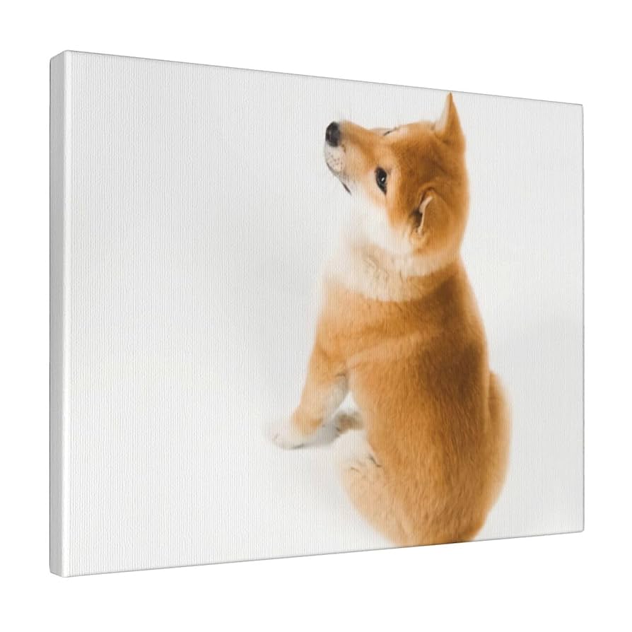 アクリル画　子犬　キャンバスアート　送料無料 38cc8beb3b11ae5635acc2048879d0